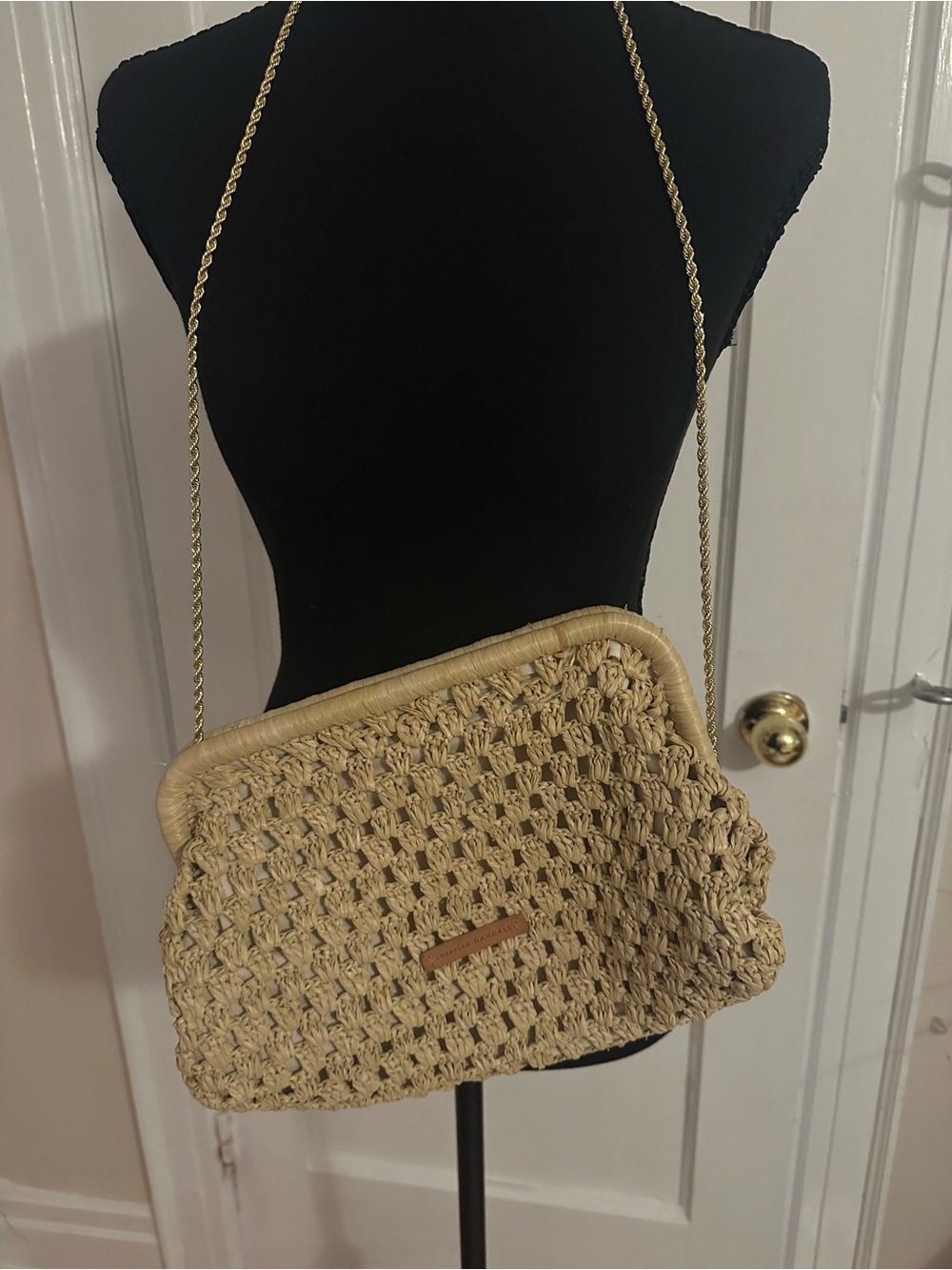 Loeffler Randall Woven Straw Crossbody in Natural